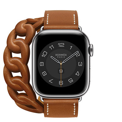 Apple Watch Hermes Series7 41mm GPS+Cellularモデル MKLY3J/A  A2476【シルバーステンレススチールケース/ヴォー・バレニア(フォーヴ)グルメット・ドゥブルトゥールレザーストラップ】|中古ウェアラブル端末格安販売の【イオシス】