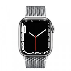 Apple Watch Series7 41mm GPS+Cellularモデル MKHX3J/A A2476【シルバーステンレススチールケース/シルバーミラネーゼループ】