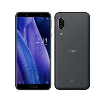 初期化済】SHARP SHV45 AQUOS sense3 ブラック SIMロック解除済