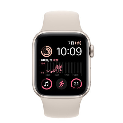 【第2世代】Apple Watch SE 40mm GPSモデル MNJP3J/A A2722【スターライトアルミニウムケース/スターライト