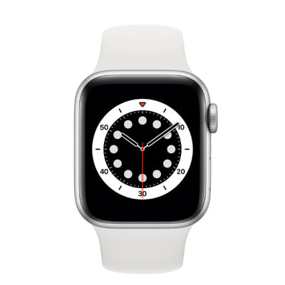 Apple Watch Series6 40mm GPSモデル MG283J/A A2291【シルバーアルミニウムケース/ホワイトスポーツバンド】