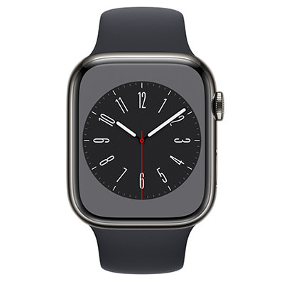 Apple Watch Series8 45mm GPS+Cellularモデル MNKU3J/A A2775【グラファイトステンレス スチールケース/ミッドナイトスポーツバンド】|中古ウェアラブル端末格安販売の【イオシス】