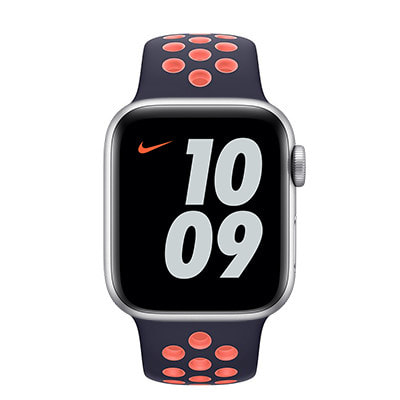 Apple Watch Nike Series6 40mm GPSモデル M02J3J/A+MG3U3FE/A  A2291【シルバーアルミニウムケース/ブルーブラック ブライトマンゴーNikeスポーツバンド】