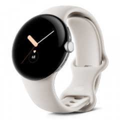 Google Pixel Watch LTEモデル Polished Silverケース/Chalkアクティブバンド GA04309-TW
