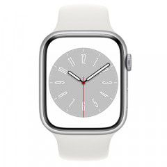 Apple Watch Series8 45mm GPSモデル MP6N3J/A A2771【シルバーアルミニウムケース/ホワイトスポーツバンド】