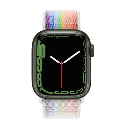 Apple Watch Series7 41mm GPSモデル MKNF3J/A+MN6K3FE/A A2473【グリーンアルミニウム ケース/プライドエディションスポーツループ】|中古ウェアラブル端末格安販売の【イオシス】