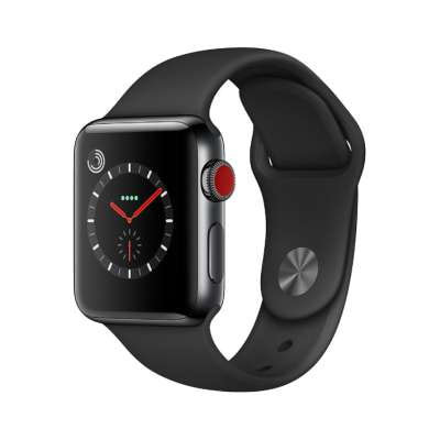 Apple Watch Series3 38mm GPS+Cellularモデル MQLW2J/A A1889【スペースブラックステンレススチール ケース/ブラックスポーツバンド】|中古ウェアラブル端末格安販売の【イオシス】