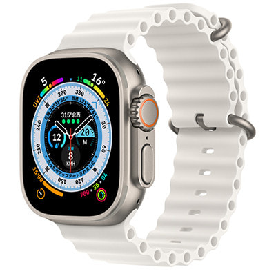 Apple Watch Ultra 49mm GPS+Cellularモデル MNHF3J/A A2684【チタニウムケース/ホワイトオーシャンバンド】