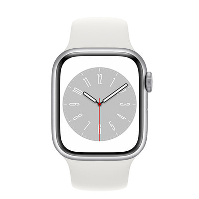 Apple Watch Series8 41mm GPS+Cellularモデル MP4A3J/A  A2773【シルバーアルミニウムケース/ホワイトスポーツバンド】|中古ウェアラブル端末格安販売の【イオシス】