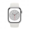 Apple Watch Series8 41mm GPS+Cellularモデル MP4A3J/A A2773【シルバーアルミニウムケース/ホワイトスポーツバンド】