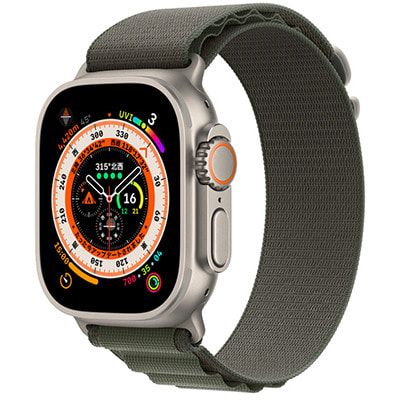 Apple Watch Ultra 49mm GPS+Cellularモデル MQFN3J/A  A2684【チタニウムケース/グリーンアルパインループ】|中古ウェアラブル端末格安販売の【イオシス】