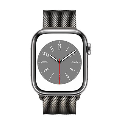 Apple Watch Series8 41mm GPS+Cellularモデル MNLU3J/A  A2773【シルバーステンレススチールケース/グラファイトミラネーゼループ】