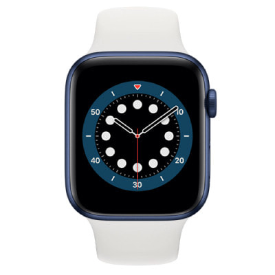 Apple Watch Series6 44mm GPS+Cellularモデル M09A3J/A  A2376【ブルーアルミニウムケース/ホワイトスポーツバンド】