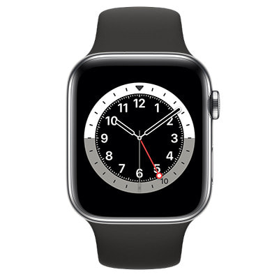 Apple Watch Series6 44mm GPS+Cellularモデル M0GW3J/A+MTPL2FE/A A2376【シルバー ステンレススチールケース/ブラックスポーツバンド】|中古ウェアラブル端末格安販売の【イオシス】