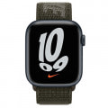 Apple Watch Nike Series7 45mm GPSモデル MKNX3J/A+ML363FE/A A2474【ミッドナイトアルミニウムケース/カーゴカーキNikeスポーツループ】