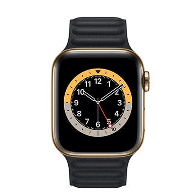 Apple Watch Series6 40mm GPS+Cellularモデル M06W3J/A A2375【ゴールドステンレス スチールケース/ミッドナイトレザーリンク】|中古ウェアラブル端末格安販売の【イオシス】