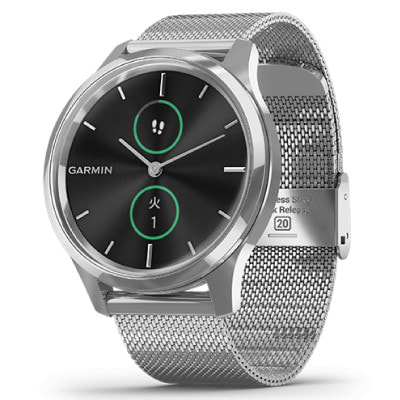 Garmin vivomove Luxe Milanese Silver 010-02241-73|中古ウェアラブル端末格安販売の【イオシス】