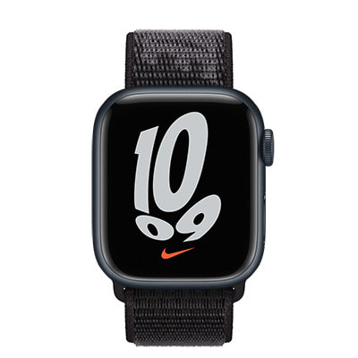Apple Watch Nike Series7 41mm GPSモデル MKNL3J/A+ML2U3FE/A A2473【ミッドナイト アルミニウムケース/ブラックNikeスポーツループ】|中古ウェアラブル端末格安販売の【イオシス】