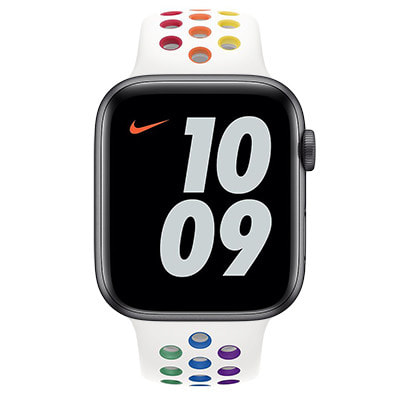 Apple Watch Nike Series6 44mm GPS+Cellularモデル M0H63J/A+MYD62FE/A  A2376【スペースグレイアルミニウムケース/プライドエディションNikeスポーツバンド】