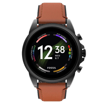 Fossil Gen6 44mm FTW4062 ブラウンレザー|中古ウェアラブル端末格安