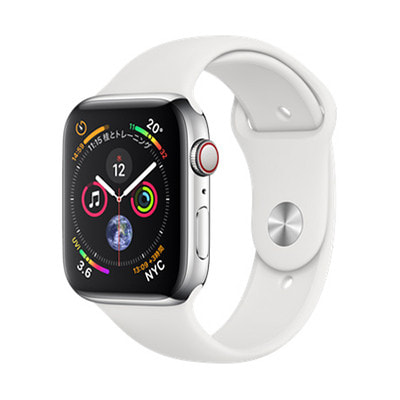 Apple Watch Series4 44mm GPS+Cellularモデル MTX02J/A  A2008【ステンレススチールケース/ホワイトスポーツバンド】