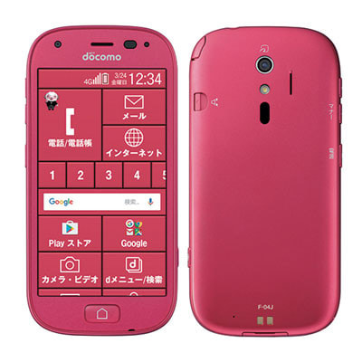 SIMロック解除済】docomo らくらくスマートフォン4 F-04J ピンク|中古