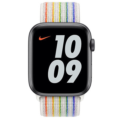 Apple Watch Nike Series6 44mm GPSモデル M02M3J/A+MJWP3FE/A  A2292【スペースグレイアルミニウムケース/プライドエディションNikeスポーツループ】