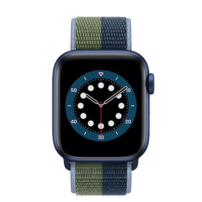Apple Watch Series6 40mm GPSモデル MG2A3J/A+ML2Q3FE/A A2291【ブルーアルミニウムケース/アビスブルー  モスグリーンスポーツループ】|中古ウェアラブル端末格安販売の【イオシス】