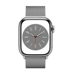 Apple Watch Series8 41mm GPS+Cellularモデル MNJ83J/A A2773【シルバーステンレススチールケース/シルバーミラネーゼループ】