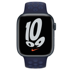 Apple Watch Nike Series7 45mm GPSモデル MKNX3J/A+ML8C3FE/A A2474 【ミッドナイトアルミニウムケース/ミッドナイトネイビー ミスティックネイビーNikeスポーツバンド】