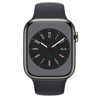 Apple Watch Series8 45mm GPS+Cellularモデル MNKU3J/A  A2775【グラファイトステンレススチールケース/ミッドナイトスポーツバンド】