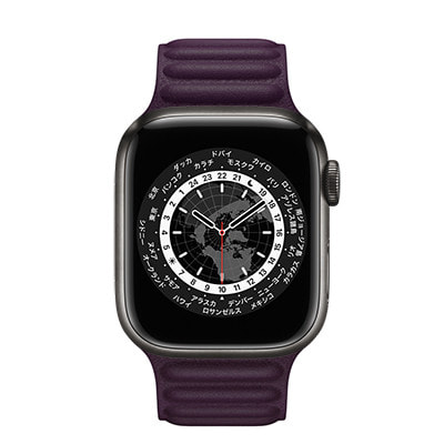 Apple Watch Edition Series7 41mm GPS+Cellularモデル ML903J/A+ML7N3FE/A  A2476【スペースブラックチタニウムケース/ダークチェリーレザーリンク】