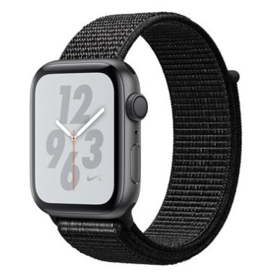Apple Watch Nike+ Series4 44mm GPSモデル MU7J2J/A  A1978【スペースグレイアルミニウムケース/ブラックNikeスポーツループ】