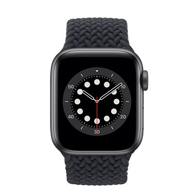 Apple Watch Series6 40mm GPSモデル MG1A3J/A+MY7C2FE/A  A2291【スペースグレイアルミニウムケース/チャコール ブレイデッドソロループ(サイズ7)】