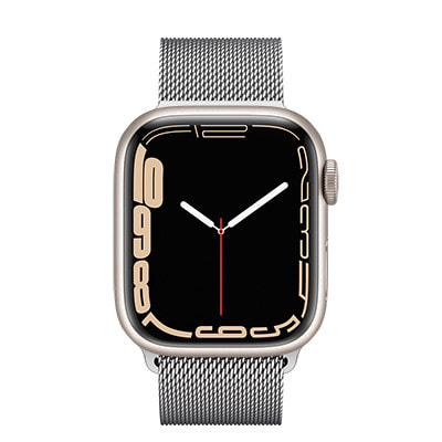 Apple Watch Series7 41mm GPSモデル MKMY3J/A+ML753FE/A【スターライト アルミニウムケース/シルバーミラネーゼループ】|中古ウェアラブル端末格安販売の【イオシス】