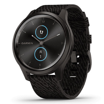 Garmin vivomove Style Black Pepper Nylon / Slate 010-02240-73|中古