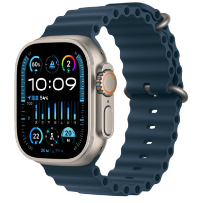 【ネットワーク利用制限▲】SoftBank Apple Watch Ultra2 49mm GPS+Cellularモデル MREG3J/A  A2986【チタニウムケース/ブルーオーシャンバンド】