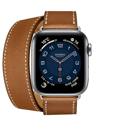 Apple Watch Hermes Series6 40mm GPS+Cellularモデル MJ3R3J/A  A2375【シルバーステンレススチールケース/ヴォー・バレニア(フォーヴ)ドゥブルトゥールレザーストラップ】