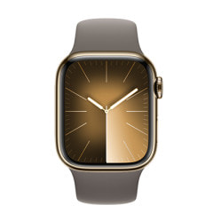 Apple Watch Series9 41mm GPS+Cellularモデル MRJ53J/A A2982【ゴールドステンレススチールケース/クレイスポーツバンド】