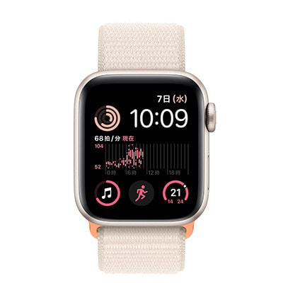 Apple Watch SE 第2世代 GPSモデル 40mm MNJV3J/A [シルバー/ホワイト 