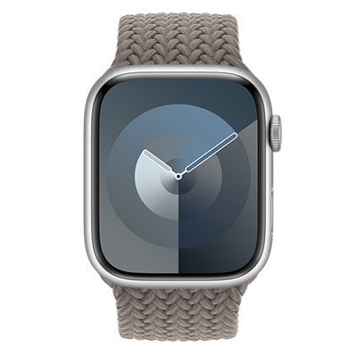 Apple Watch Series9 45mm GPSモデル MR9R3J/A+MT9C3FE/A A2980【シルバーアルミニウム ケース/クレイブレイデッドソロループ(サイズ5)】|中古ウェアラブル端末格安販売の【イオシス】