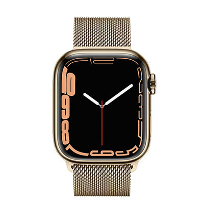 Apple Watch Series7 41mm GPS+Cellularモデル MKJ03J/A  A2476【ゴールドステンレススチールケース/ゴールドミラネーゼループ】