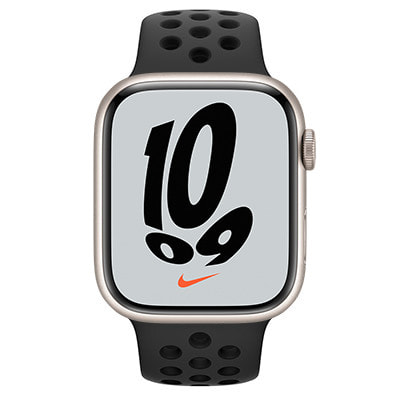 Apple Watch Nike Series7 45mm GPSモデル MKNW3J/A+ML883FE/A A2474【 スターライトアルミニウムケース/アンスラサイト ブラックNikeスポーツバンド】|中古ウェアラブル端末格安販売の【イオシス】