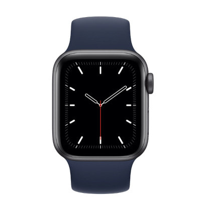 Apple Watch SE 40mm GPSモデル MYE02J/A+MYW92FE/A  A2351【スペースグレイアルミニウムケース/ディープネイビーソロループ(サイズ7)】|中古ウェアラブル端末格安販売の【イオシス】