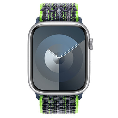 Apple Watch Series9 45mm GPSモデル MR9R3J/A+MTL43FE/A A2980【シルバーアルミニウムケース/ブライトグリーン  ブルーNikeスポーツループ】|中古ウェアラブル端末格安販売の【イオシス】