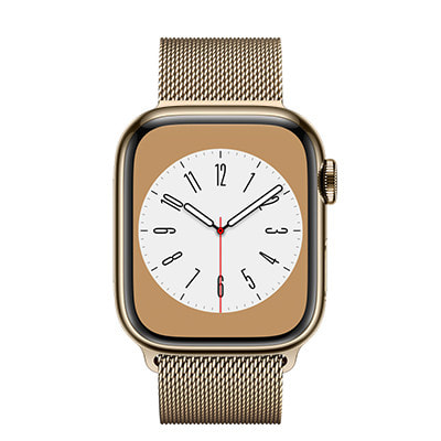 Apple Watch Series8 41mm GPS+Cellularモデル MNJF3J/A A2773【ゴールドステンレススチール ケース/ゴールドミラネーゼループ】|中古ウェアラブル端末格安販売の【イオシス】