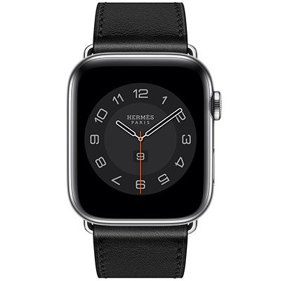 Apple Watch Hermes Series6 44mm GPS+Cellularモデル MJ493J/A A2376【シルバーステンレススチール ケース/ヴォー・スウィフト(黒)シンプルトゥールディプロイアントバックルレザーストラップ】|中古ウェアラブル端末格安販売の【イオシス】