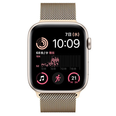 第2世代】Apple Watch SE 44mm GPS+Cellularモデル MRWR3J/A+MTJP3FE/A  A2724【スターライトアルミニウムケース/ゴールドミラネーゼループ】|中古ウェアラブル端末格安販売の【イオシス】