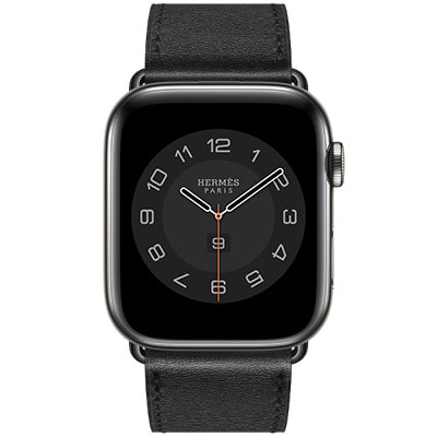 Apple Watch Hermes Series6 44mm GPS+Cellularモデル MJ3J3J/A  A2376【スペースブラックステンレススチールケース/ヴォー・スウィフト(黒)シンプルトゥールレザーストラップ 】|中古ウェアラブル端末格安販売の【イオシス】