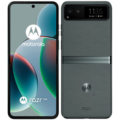 ネットワーク利用制限△】motorola razr 40s A303MO セージグリーン